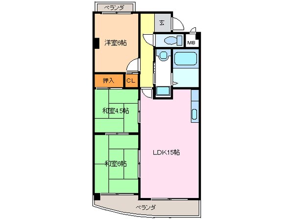 ユニーブル薬師山の物件間取画像